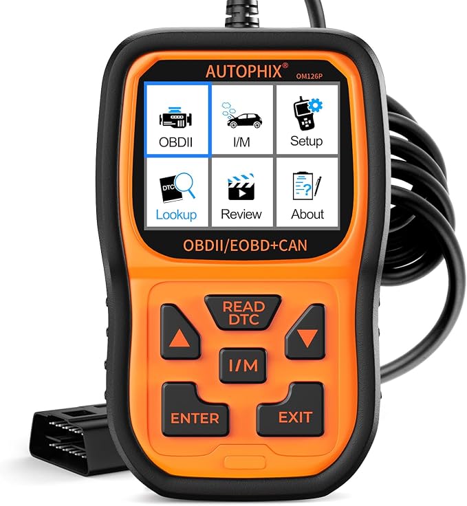 AUTOPHIX OM126P OBD2 Scanner, Check Engine Light Code Reader, Car Code Scanner for Automotive Diagnostic, Read & Clear Fault Code, Pass Smog Test, Live Data, for All US Cars After 1996