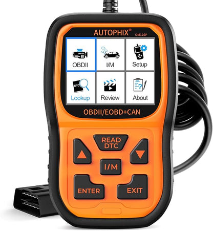 AUTOPHIX OM126P OBD2 Scanner, Check Engine Light Code Reader, Car Code Scanner for Automotive Diagnostic, Read & Clear Fault Code, Pass Smog Test, Live Data, for All US Cars After 1996