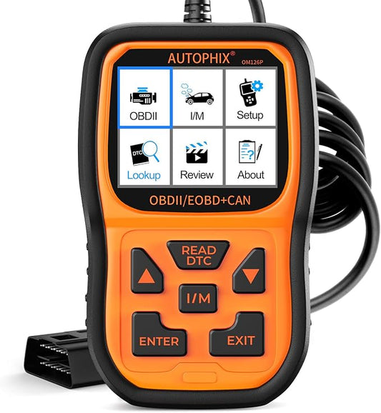 AUTOPHIX OM126P OBD2 Scanner, Check Engine Light Code Reader, Car Code Scanner for Automotive Diagnostic, Read & Clear Fault Code, Pass Smog Test, Live Data, for All US Cars After 1996