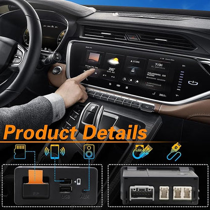 FUSCH Wired Carplay and Android Auto Retrofit Kit Media Hub Fits to MZD Connect System Compatible with Mazda 2/3/6/CX3/CX5/CX9/MX5 2014-2020 Replace#TK78-66-9U0C 00008FZ34 K1414（NEW P2 Version）