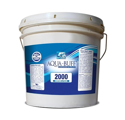 Aqua Buff 2000 ONE Step Buffing & POLISHING Compound, Fiberglass Coatings, Inc., DIY, Boat, Gel Coat, CAR Paint, AUTO, Metal, Aluminum, Professional Grade for Professionals, 1 Gallon
