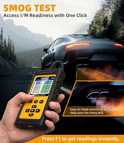 OBD2 Scanner for Mercedes Benz, OM807 Full System Diagnostic Tool with Resets (Oil/ETC/EPB/ABS/SAS/BAT Register...), Full OBDII Functions Read&Erase Fault Codes, Free Software Update