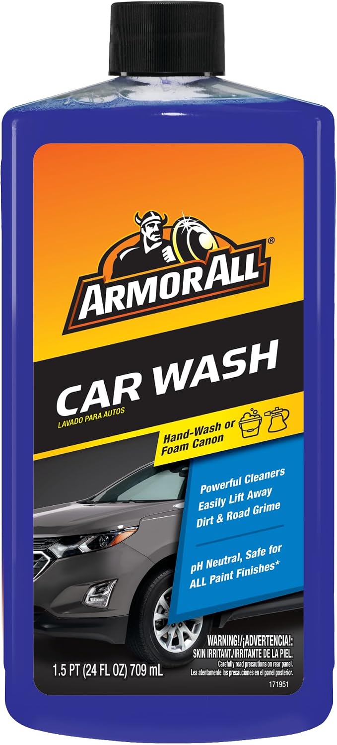 Armor All Car Wash Soap, Powerful Car Cleaner Foam Soap That Lifts Away Dirt, and Preserves Wax, 24 Fl Oz