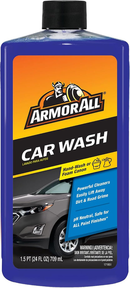 Armor All Car Wash Soap, Powerful Car Cleaner Foam Soap That Lifts Away Dirt, and Preserves Wax, 24 Fl Oz