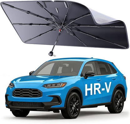 2026 Upgraded Windshield Sun Shade Umbrella for Honda HR-V [Precision Custom Fit, Superior UV & Heat Block] Cooling Tech Fabric, Durable Foldable with Storage Bag, Fits 2016-2026