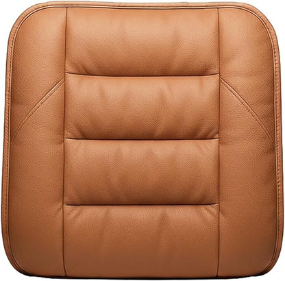 CORRIDOR Genuine Leather Seat Cushion for Car - Handmade - Relieve Hip, Pressure and Sciatica Pain - Ideal for Lower Back Pain - for Office Chair and Car Seat (Red Flag Brown, Backrest)