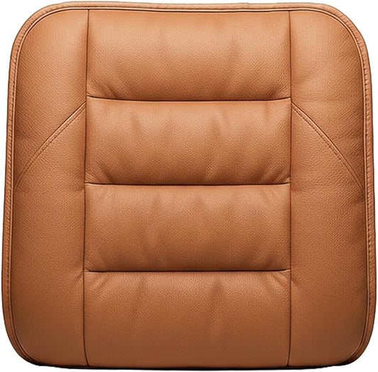 CORRIDOR Genuine Leather Seat Cushion for Car - Handmade - Relieve Hip, Pressure and Sciatica Pain - Ideal for Lower Back Pain - for Office Chair and Car Seat (Red Flag Brown, Backrest)