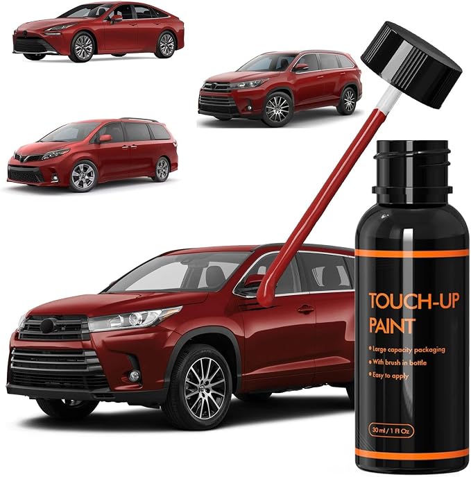 3Q3 Salsa Red Touch Up Paint for Toyota, DIY Car Paint Scratch Repair Kit, Automotive Paints, Quick & Easy Fix Scratch Repair for RAV4/Camry/Highlander/Sienna/Mirai/Prius/Tundra/4Runner