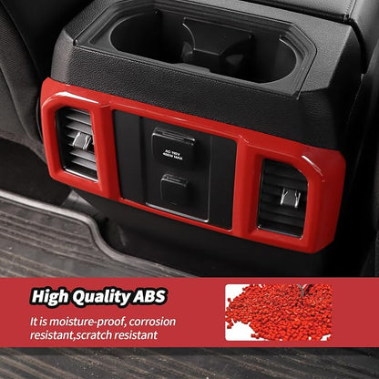 JeCar 16pcs Full Set Red Interior Trim Kit Fit for 2015-2020 Ford F150 Interior Accessories