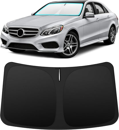 INSAUTO Custom Fit Windshield Sun Shade Accessories for Mercedes-Benz E-Class 2010-2016, Foldable Front Window Sunshade, UV & Heat Reflector, Keeps Interior Cool, Includes Storage Bag