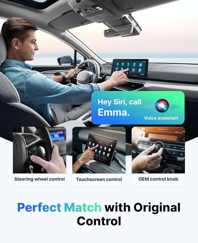 Wireless CarPlay Adapter for Apple iPhone, 2026 Convert Wired to Car Play Wireless, Plug & Play, Auto-Connect, Ultra Mini Car Play Adapter with USB A/C, No Latency for iPhone iOS 10+(2017+ Vehicles)