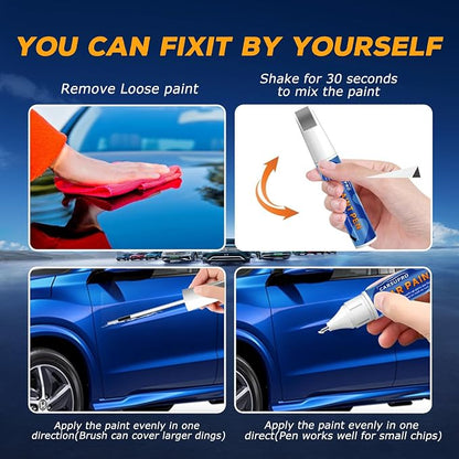 Grey Touch Up Paint for Cars, Auto Gray Car Paint Touch Up Pen, Two-In-One Car Scratch Repair Pen, Quick & Easy Solution to Repair Minor Automotive Scratches Touch Up Paint Pen(Silent Wave Pearl)