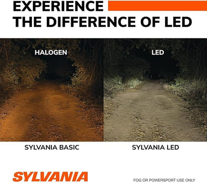 SYLVANIA - 9005 LED - Fog Lights For Cars and Trucks - Headlight Bulbs for Off Road Powersports - 6000k Cool White LED Light - Long-Lasting Bulbs - No Polarity - DIY Upgrade