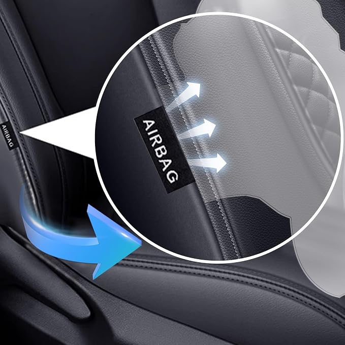 TTX LIGHTING Custom Fit Seat Covers for Toyota Corolla Cross Hybrid 2023 2024 2025 2026 SE,XES,Full Set Faux Leather Cross Hybrid Seat Covers Black&Grey