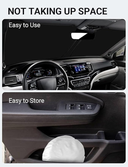 Proadsy 2026 Upgrade Front Windshield Sun Shade Foldable Sunshade Protector Custom Fit 2016-2025 2026 Pilot EX-L Special Edition Elite Black Edition Touring Accessories