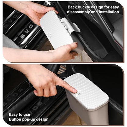 Car Trash Can, Waterproof Multi Functional Auto Trash Bin for Door/Console/Seat Back,Leak-Proof Trash Can for Car, Truck, SUV - Essential Car Accessories for Organization (grey2)