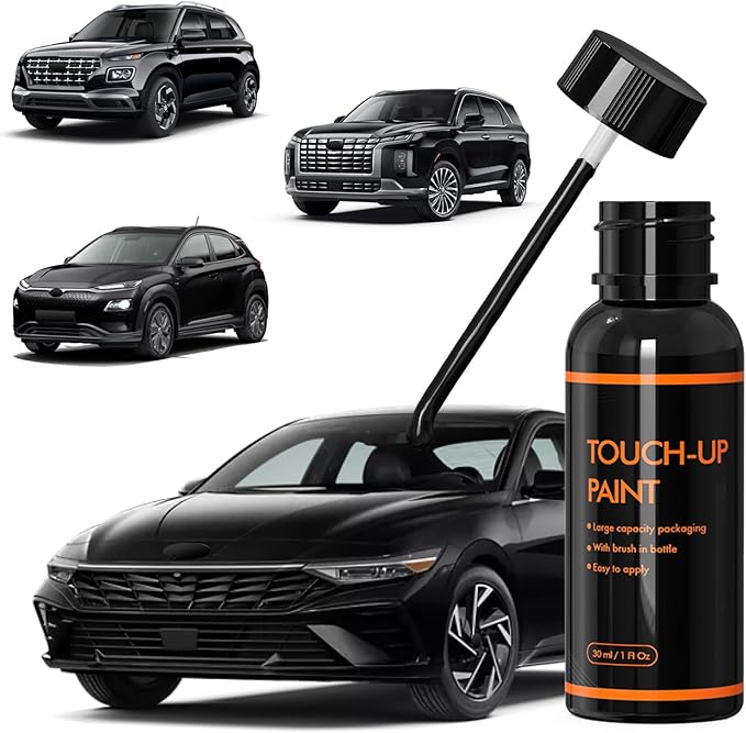 A2B Abyss/Onyx Black Touch Up Paint for Hyundai, DIY Car Paint Scratch Repair Kit, Automotive Paints, Quick & Easy Fix Scratch Repair for Elantra/Palisade/Kona/Sonata/Staria/Venue/Creta/Ioniq