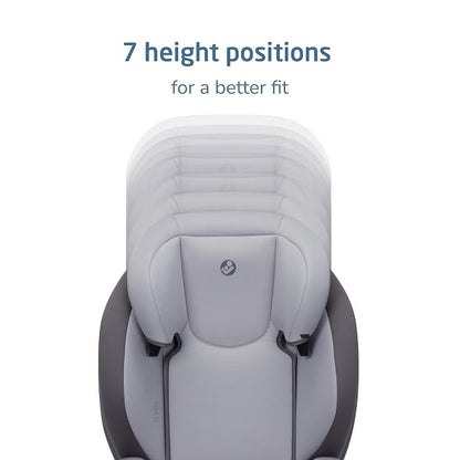 Maxi-Cosi RodiSport Kids Booster Car Seat, High-Back, Backless Booster Seat, 7-Position Headrest, Easy Latch System, Reclining Chair, Belt Guide, Fits 40-100 lbs, 43.4-57 in, Sea Salt