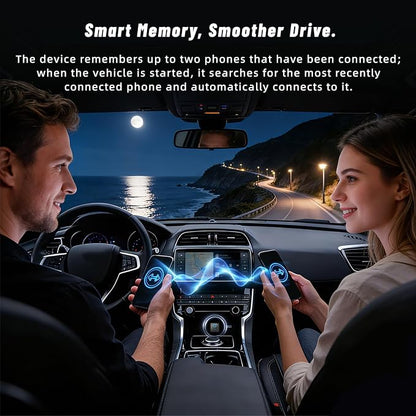 Holdsound Wireless CarPlay Adapter, Plug & Play Fast Connection, Universal for Cars with Factory Wired CarPlay/Android Auto (2016+ Model), iOS 10+/Android 11+(Carbon Black)