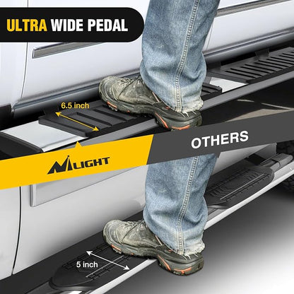 Nilight Running Boards for 2019-2026 Dodge Ram 1500 Quad Extended Cab New Body Style (Exclude 2019-2026 Classic) 6 Inch Slip-Proof Stainless Steel Bolt-on Side Step Nerf Bars,
