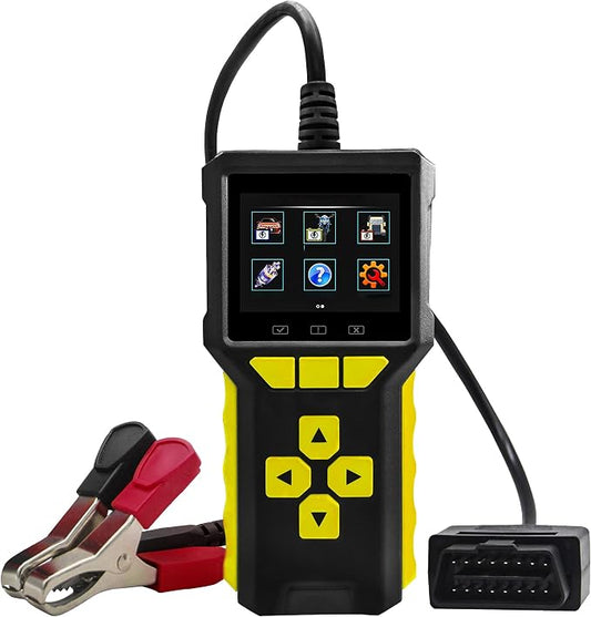 Car OBD2 Scanner Battery Tester 2 in 1 Code Reader Full OBDII Diagnosis 12/24V