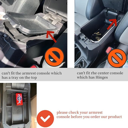 Center Console Organizer Tray Compatible with Toyota RAV4 2013 2014 2015 2016 Storage Box ABS Tray Insert Organizer Glove Pallet