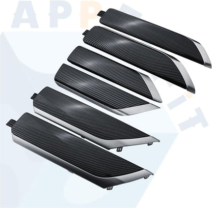 Door Trim Molding Kit Carbon Fiber 6pcs for Interior Door Panel & Center Console 84458971 Compatible with Chevrolet Chevy Silverado & GMC Sierra Truck Door Accessories Parts