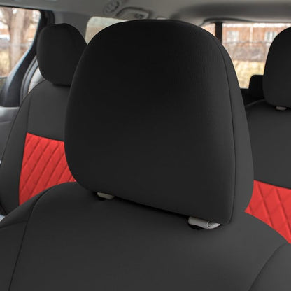 FH Group Custom Fit Car Seat Covers Specifically Made for 2011-2020 Toyota Sienna 7 Seater with Ultraflex Neoprene Water Resistant Automotive Seat Covers - 2nd Row Red