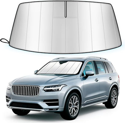 Windshield Sun Shade for Volvo XC90 2016-2026, Custom Fit Folding Design Car Front Window Sunshade Sun Visor Shield Accessories for Interior Protector, Blocks UV Rays & Heat