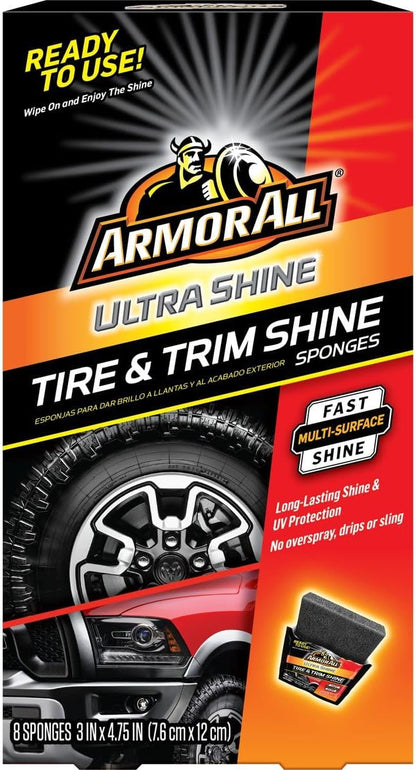 Armor All Ultra Shine Tire & Trim Shine Sponges (8 Sponges) in 1 Box