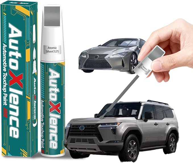 Atomic Silver(1J7) Touch Up Paint Compatible with Lexus Car Paint Pen Scratch Repair Automotive Scratch Remover Fix Exact Color Match