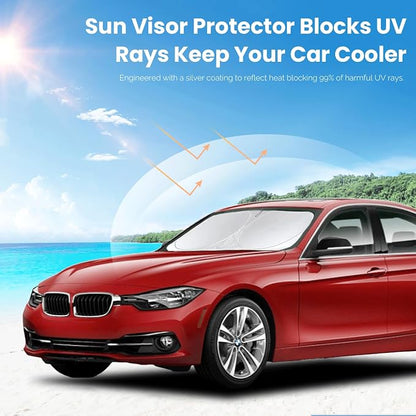 INSAUTO Windshield Sun Shade for 2019-2025 BMW 3 Series 328i M340i M3, Front Window Sun Visor Protector Cover Custom Fit BMW 3 Series Accessories