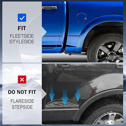 ILONPA 5.8 Ft(69.3'') Hard Folding Truck Bed Pickup Tonneau Cover for 2007-2025 Chevrolet Silverado 1500, GMC Sierra 1500 Fiberglass and Waterproof Fleetside Bed, Tri-Fold Style