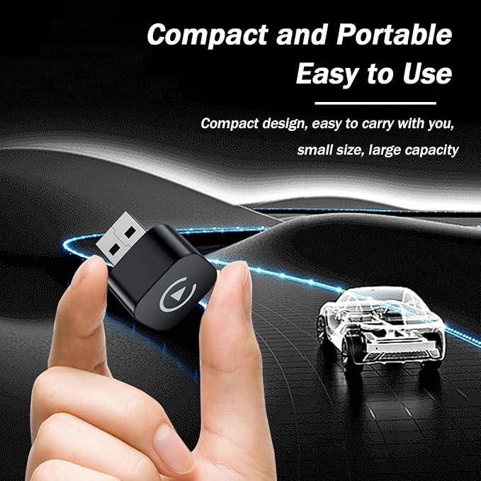 Wireless Carplay Adapter for Ford E‑Transit 2023 2024 2025, Plug and Play Car Play Wireless Adapter, 2 in 1 CarPlay Accessories, Auto Reconnect,B