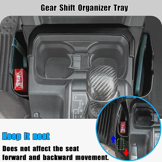 3PCS Center Console Organizer Compatible with Toyota Tacoma 2016-2023 Armrest Storage Box Armrest Hidden Tray Gear Shift Box Interior Accessories-NOT FIT Manual Transmission