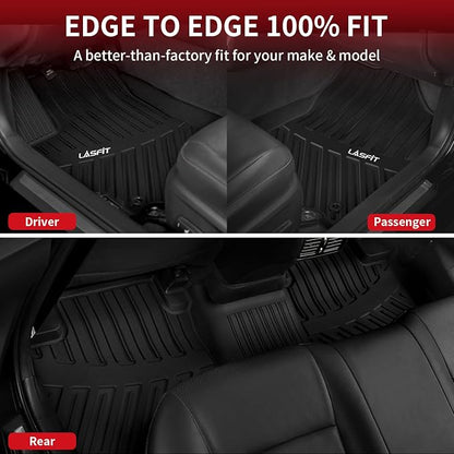 LASFIT Floor Mats for Toyota Camry 2017 2016 2015 LE/SE/XLE/XSE/Hybrid, Custom Fit TPE All Weather Floor Liners for Camry 2015-2017 1st & 2nd Row Car Mats, Black