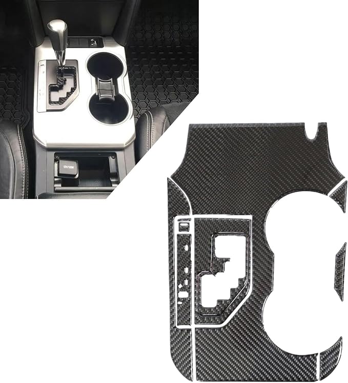 Priprilod 10PCS Carbon Fiber Interior Trim Kit Compatible with Toyota Camry 2012 2013 2014 Center Console Gear Shift Panel Cover ABS Dashboard Sticker Set Accessories