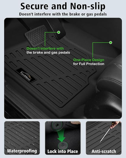 Floor Mats 1999-2006 for Chevy Silverado & GMC Sierra Crew Cab 1500 2500 2500HD 3500HD, 2007 Silverado GMC Sierra Classic Body, 2000-2006 Suburban/Yukon XL/Escalade ESV (2nd Row Bench Seat Only)