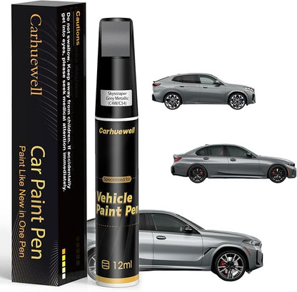 Skyscraper Grey Metallic(C4W/C54) Touch Up Paint Compatible with BMW, Exact Match Car Paint Pen Automotive Scratch Repair Remover Kit Quick & Easy Solution for Vehile Chips and Nicks
