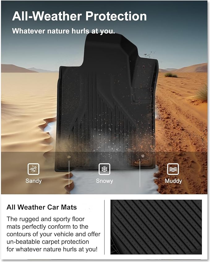 KIWI MASTER Floor Mats & Cargo Mat for 2014-2023 Jeep Cherokee (Not Grand Cherokee), Custom Fit All Weather Car Mats, Heavy Duty TPE Floor Liners, Front & Rear & Tray Trunk Mat Set, Black