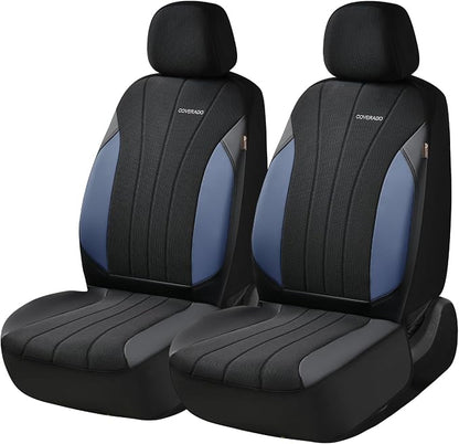 Coverado Car Seat Covers, Auto Car Seat Covers 5 Seats, Mesh Breathable Blue Seat Protectors for Car, Driver Seat Covers Universal Fit for SUV, Truck, Vans, Sedan