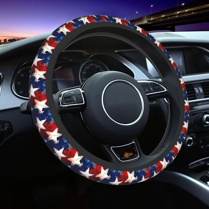 4th of July Steering Wheel Covers Non Slip Neoprene Universal 15 Inch Steering Wheel Protector Car Cover for Men Women