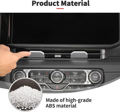 JWWY for Jeep JL Vent Air Outlet Adjustment Cover Trim Compatible with 2024-2025 Jeep Wrangler JL JLU Interior Accessories 2pcs Silver