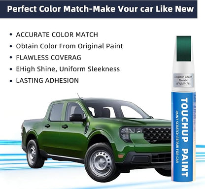 Eruption Green Metallic(FA/M7476) Touch Up Paint Compatible with Ford 2-in-1 Car Scratch Repair Pen for Rock Chips, Door Scratches&Paint Nicks Exact Color Match Quick Dry DIY Fix for F-150 Explorer