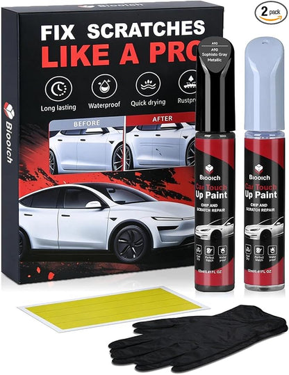 Sophisto Gray Metallic A90 for BMW Touch Up Paint Kit[2K Clear Coat Included],Exact Color Match Touch Up Paint for Chip and Scratch