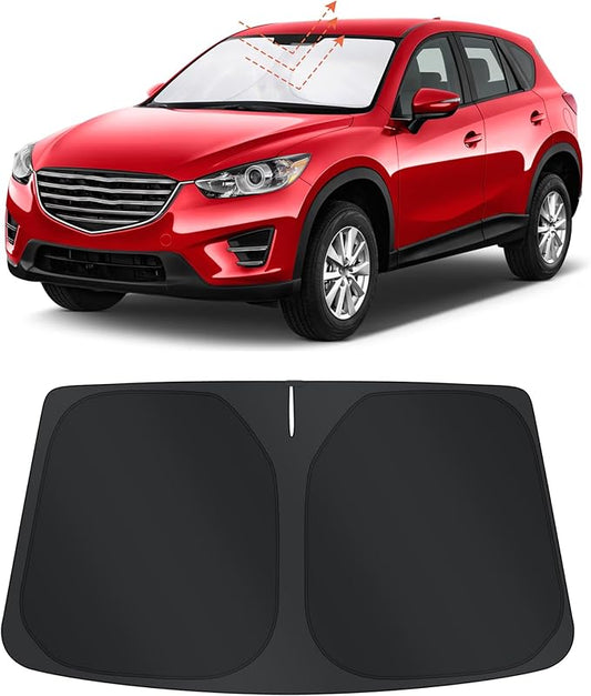 TINGLU Sun Shade for Mazda CX-5 CX5 2013-2016 Accessories Windshield Sun Shade Window Shade UV Rays Protection Sun Visor Cover with Steering Wheel Sunshade Storage Bag