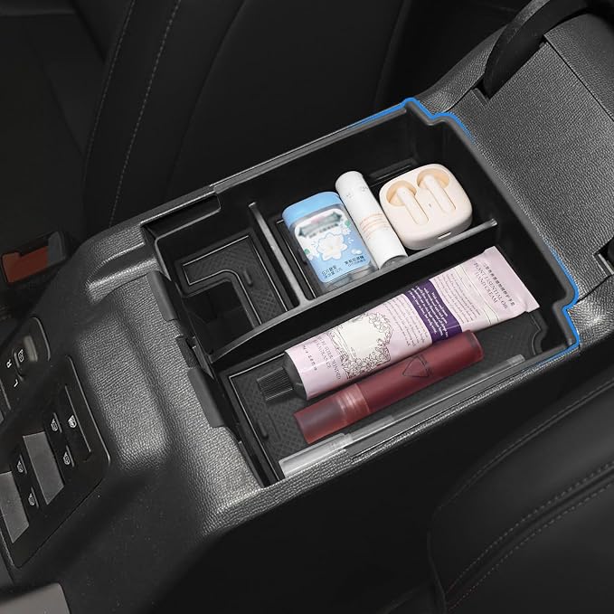 2026 Upgrade Center Console Organizer fit for 2025 2026 Ford Bronco 4 Door Bronco Center Console Storage with Rubber Mats for Ford Bronco 2025+ Storage Accessories|Not for 2 Dooor/Manual/Sport Model|