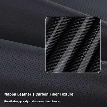 Steering Wheel Cover for 2017-2023 Tesla Model 3 2020-2024 Tesla Model Y, Car Steering Wheel Cover for Tesla Model 3/Y Accessories, Black