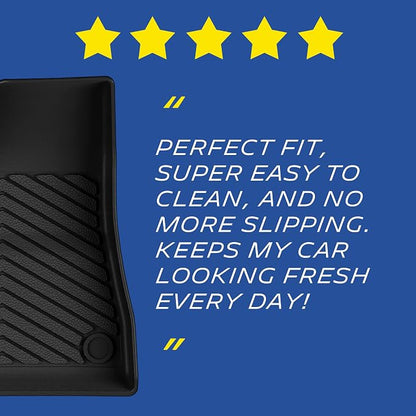 Michelin Vehicle Mat, All-Weather TPE Custom Fit Liner for Tesla Model 3 Floor Mats 2024-2027 (3 Piece), Premier B