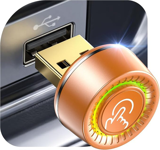 Wireless CarPlay Adapter, One-Click User Switch, Plug & Play, Converts Wired to Wireless Car Play Dongle, Fast & Stable for Cars 2016+ with Built-in Wired CarPlay & Android Auto Orange